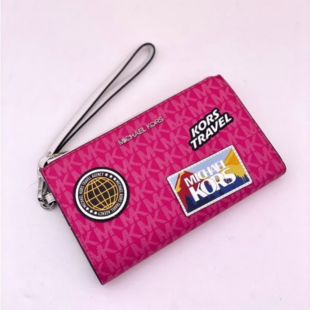Michael Kors Jet Set Travel DoubleZip Wallet Wristlet